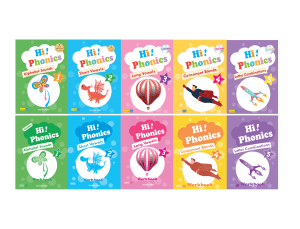 หนังสือโฟนิก Hi! Phonics ครบหลักสูตร ชุด 1-5 แบบเรียนและแบบฝึกหัดสำหรับเด็ก