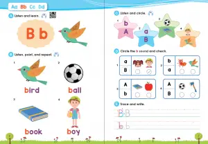 ชุดการสอนโฟนิกส์ 1 HI! Phonics เสียงพยัญชนะ แบบเรียน+Audio QR Codes+แบบฝึกหัด - Image 3